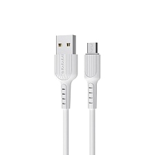 Кабель BOROFONE BX16 Easy Micro USB, 2A, длина 1 метр, силикон, цвет белый