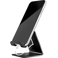 Настольная подставка, держатель для телефона, смартфона, металлическая, цвет черный