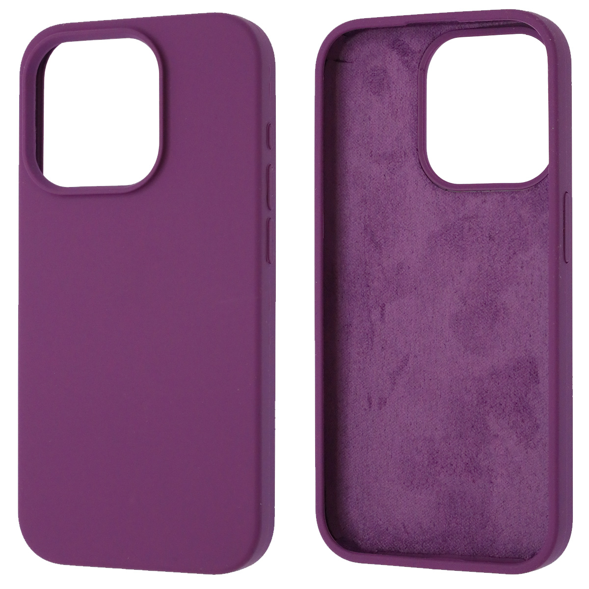 Чехол накладка Silicon Case для APPLE iPhone 15 Pro (6.1"), силикон, бархат, цвет фиолетовый