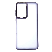 Чехол накладка для SAMSUNG Galaxy A33, силикон, пластик, цвет окантовки сиреневый