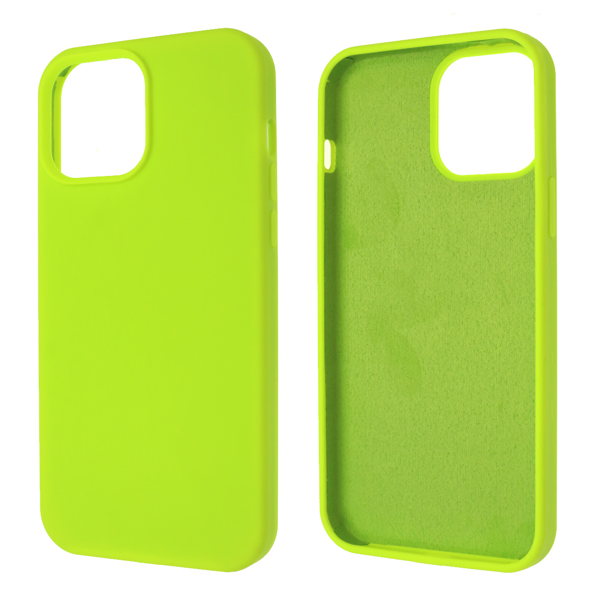 Чехол накладка Silicon Case для APPLE iPhone 13 Pro Max (6.7), силикон, бархат, цвет салатовый