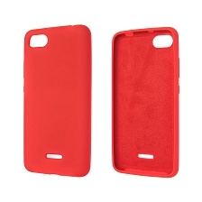 Чехол накладка Silicon Cover для XIAOMI Redmi 6A, силикон, бархат, цвет красный.