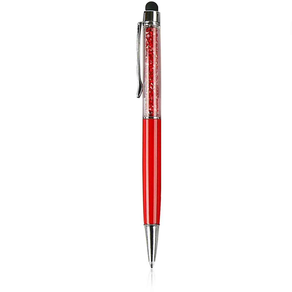 Ручка стилус для телефонов и планшетов, со стразами, цвет красный