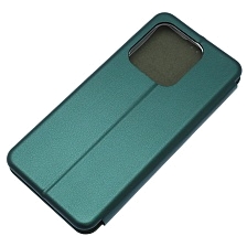 Чехол книжка STYLISH для Honor X7d, экокожа, визитница, цвет темно зеленый