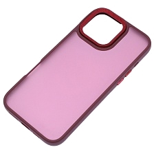 Чехол накладка для APPLE iPhone 16 Pro Max (6.9"), силикон, пластик, цвет бордовый Чехол накладка для APPLE iPhone 16 Pro Max (6.9"), силикон, пластик, цвет бордовый
