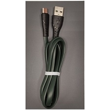 Кабель G08 USB Type C, длина 1 метр, цвет черно зеленый