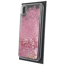 Чехол накладка для HUAWEI Honor 8S, Y5 2019, силикон, переливашка, блестки, цвет розовый