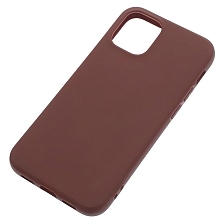 Чехол накладка для APPLE iPhone 12 mini (5.4"), силикон, цвет коричневый