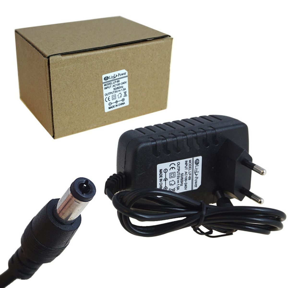 Блок питания Live-Power LP69, 5V-2A, штекер 5.5 на 2.5 мм, цвет черный