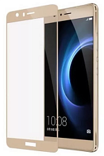Защитное стекло 5D/проклейка-на полный экран, упак-картон/ для Huawei Honor 7A/Y5 (2018) золото.