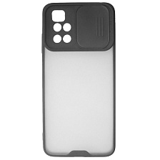 Чехол накладка LIFE TIME для XIAOMI Redmi 10 (2021), Redmi 10 (2022), силикон, пластик, матовый, со шторкой для защиты задней камеры, цвет окантовки черный