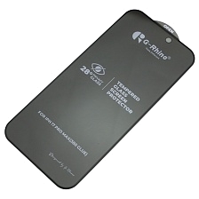 Защитное стекло Антишпион G-Rhino 28° (380 Glue) для APPLE iPhone 17 Pro Max, цвет окантовки черный
