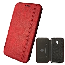 Чехол книжка VINTAGE LiNE для XIAOMI Redmi 8A, экокожа, визитница, цвет красный.