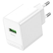 СЗУ (Сетевое зарядное устройство) BOROFONE BAS12A, QC3.0, 18W, 3 A, 1 USB, цвет белый