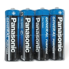 Батарейка PANASONIC GENERAL Purpose R6 AA Shrink 4 1.5V Батарейка PANASONIC GENERAL Purpose R6 AA Shrink 4 1.5V