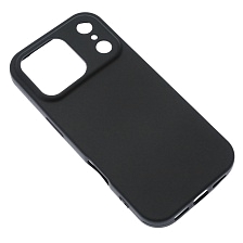 Чехол накладка NANO для APPLE iPhone 17 Pro, силикон, бархат, цвет черный