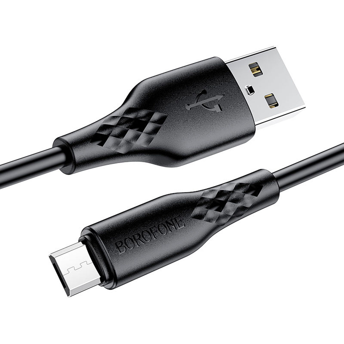 Кабель BOROFONE BX48 Micro USB, 2.4A, длина 1 метр, цвет черный