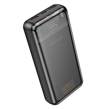 Внешний портативный аккумулятор, Power Bank BOROFONE BJ52A, 20000 mAh, 22.5W, PD20W, QC3.0, LED дисплей, цвет черный