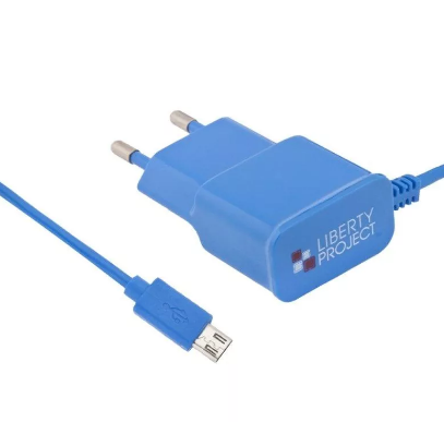 СЗУ "LP" Micro USB 2,1A (коробка/синее).