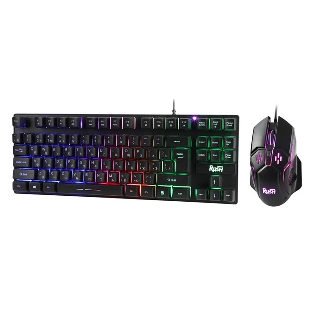 Игровой набор мышь, клавиатура, SMARTBUY Rush Comrade, USB, с подсветкой, цвет черный