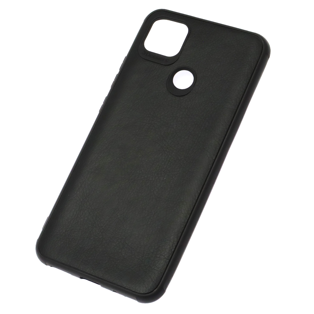 Чехол накладка для XIAOMI Redmi 9C, Redmi 10A, силикон, текстура кожи, цвет черный