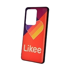 Чехол накладка для SAMSUNG Galaxy S20 Ultra (SM-G988), силикон, рисунок Likee Red.