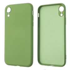 Чехол накладка NANO для APPLE iPhone XR, силикон, бархат, цвет фисташковый