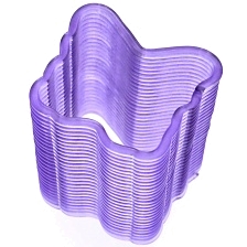 Игрушка пружинка антистресс, форма бабочки, размер 3 см x 3.5 см, цвет фиолетовый