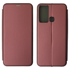 Чехол книжка STYLISH для INFINIX HOT 12i, экокожа, визитница, цвет бордовый