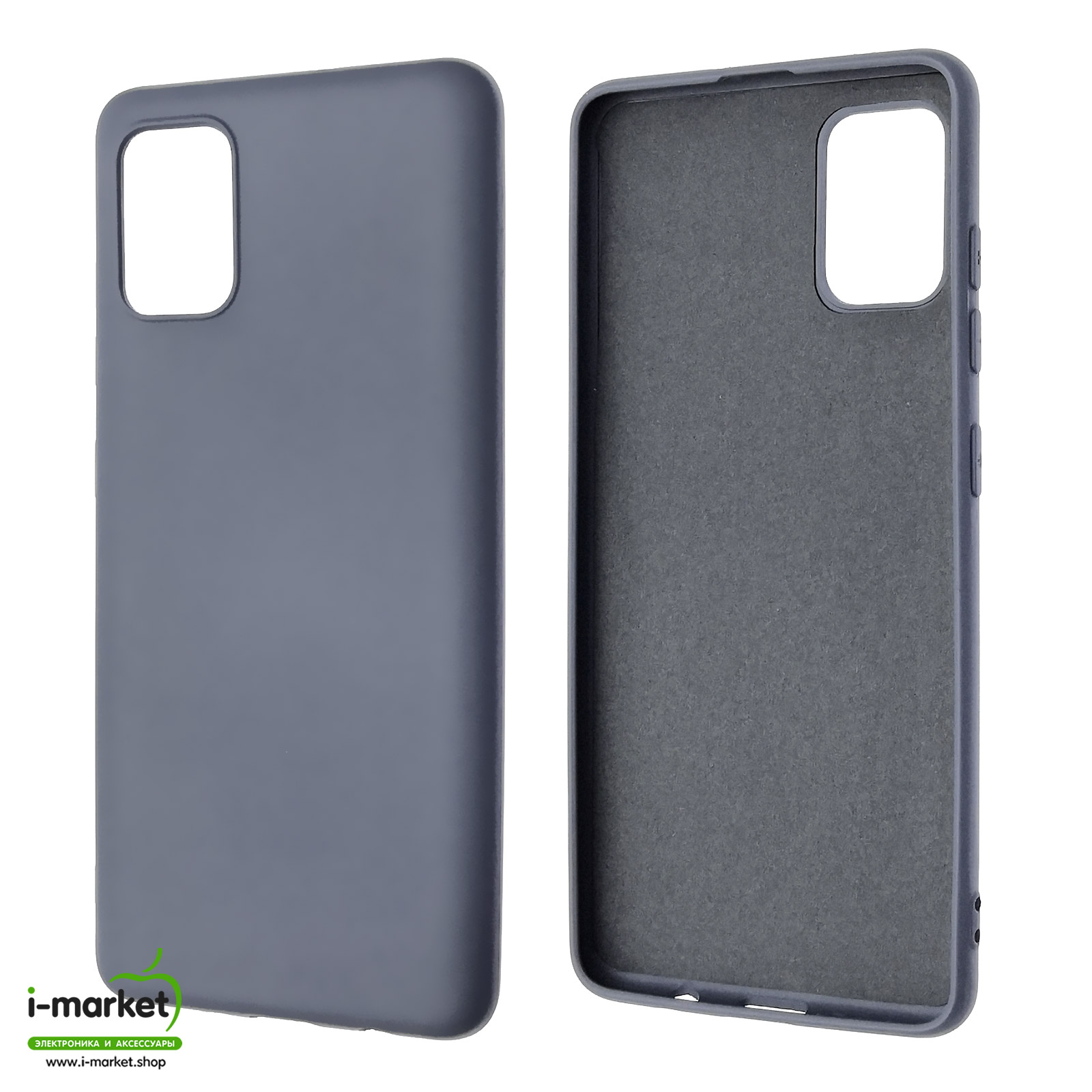 Чехол накладка NANO для SAMSUNG Galaxy A51 (SM-A515), силикон, бархат, цвет серый