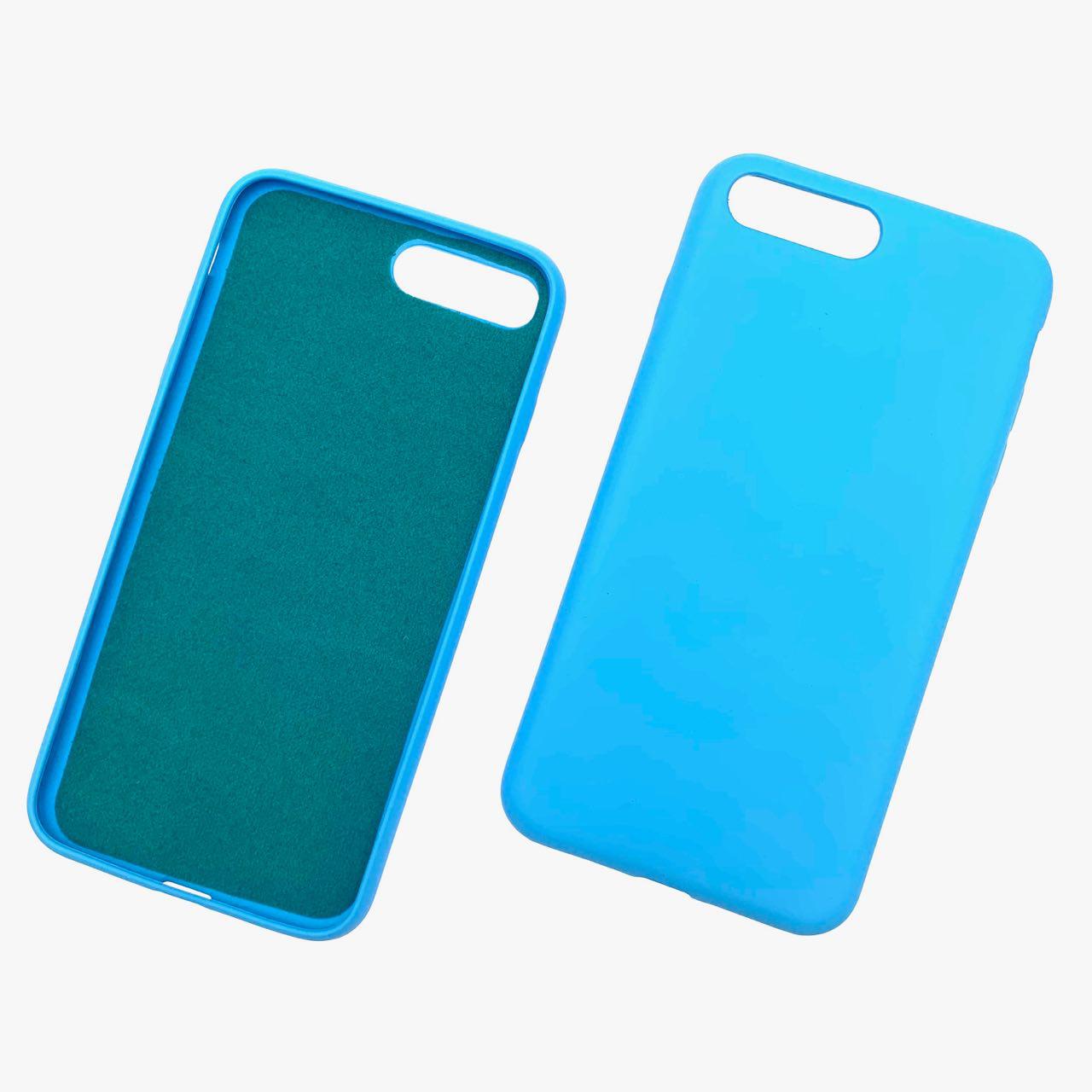 Чехол накладка для APPLE iPhone 7, 8 Plus, силикон, цвет синий.