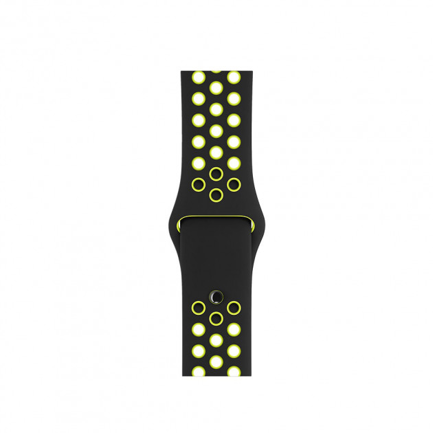 Ремешок для Apple Watch спортивный "Nike", размер 40 mm, цвет чёрный - зеленый.