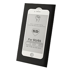 Защитное стекло 5D FULL GLUE для APPLE iPhone 6, 6G, 6S, цвет канта белый. Защитное стекло 5D FULL GLUE для APPLE iPhone 6, 6G, 6S, цвет канта белый.