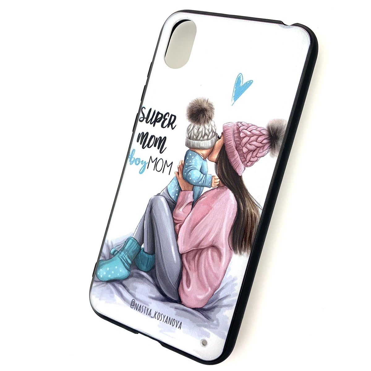 Чехол накладка R3 для HUAWEI Honor 8S, Y5 2019, силикон, рисунок super MOM boy MOM.
