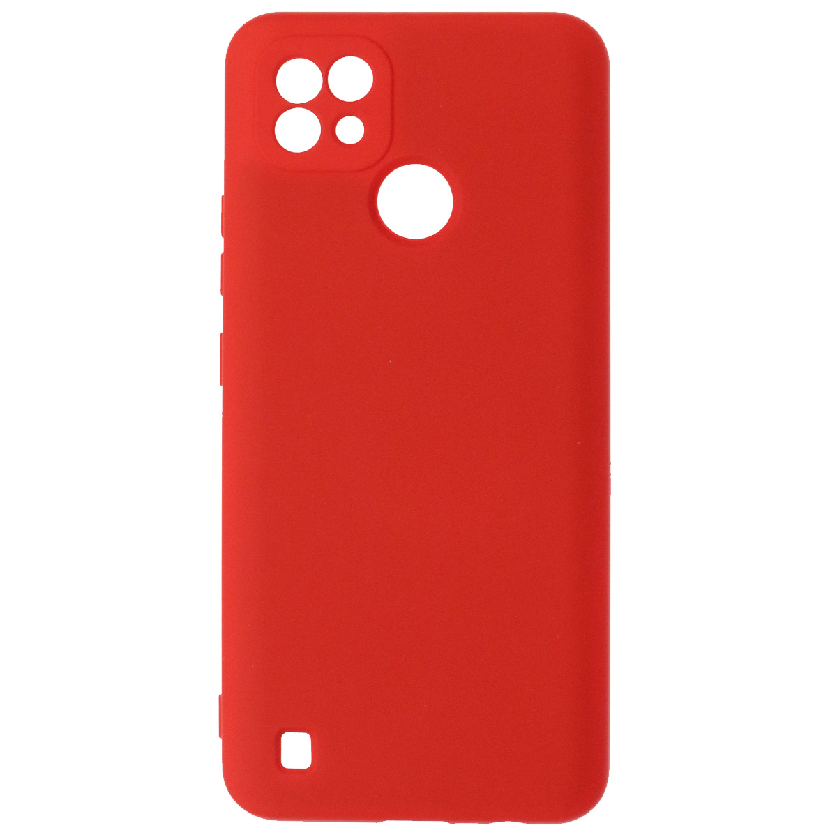 Чехол накладка NANO для Realme C21, силикон, бархат, цвет красный
