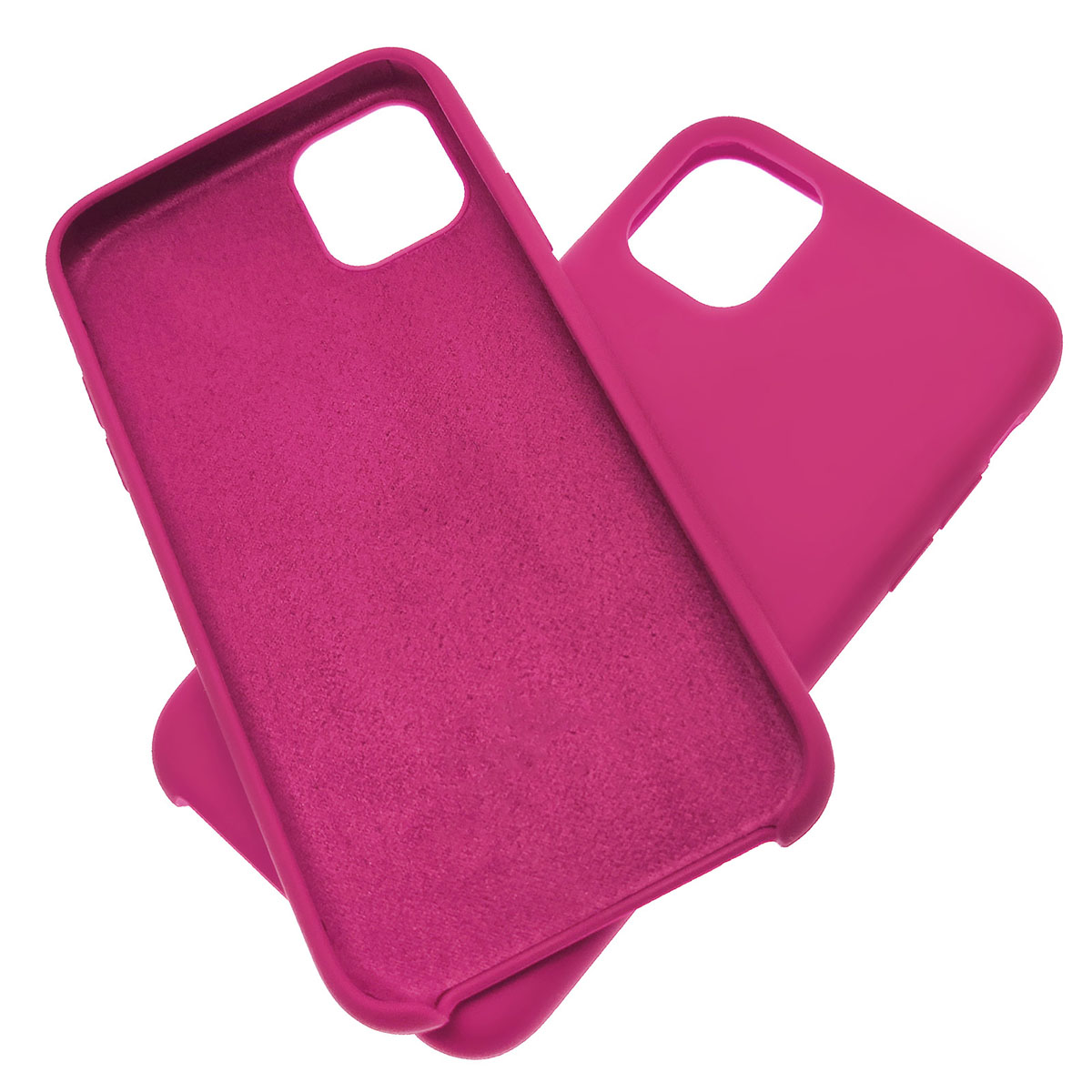 Чехол накладка Silicon Case для APPLE iPhone 11 Pro MAX 2019, силикон, бархат, цвет бордовый.