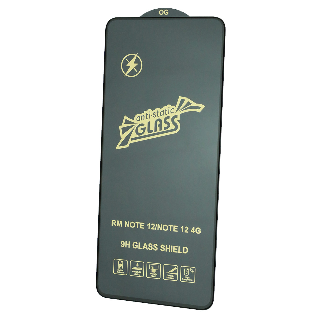 Защитное стекло 9H anti-static GLASS для XIAOMI Redmi Note 12, XIAOMI POCO X5 5G, цвет окантовки черный
