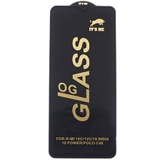 Защитное стекло OG Glass для XIAOMI Redmi 10C, Redmi 12C, Redmi A3, Redmi A3x, XIAOMI POCO C40, POCO C55, POCO C61, POCO C63, цвет окантовки черный