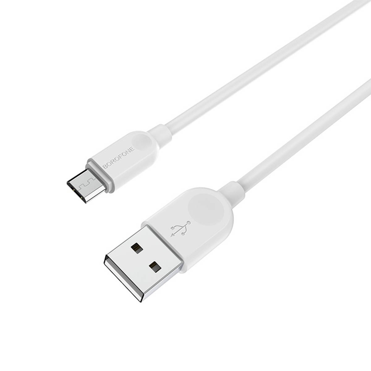 Кабель BOROFONE BX14 LinkJet USB micro USB, длина 3 метра, силикон, цвет белый