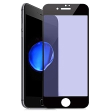 Защитное стекло 2D для APPLE iPhone 7 (4.7") чёрный кант ударопрочное.
