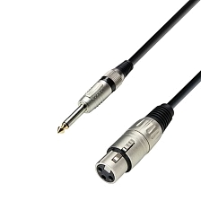 Кабель XLR F - 6.35 mono M Alpha Plus, длина 5 метров, цвет черный