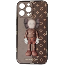 Чехол накладка для APPLE iPhone 13 Pro Max, защита камеры, силикон, 3D рисунок Кавс LV