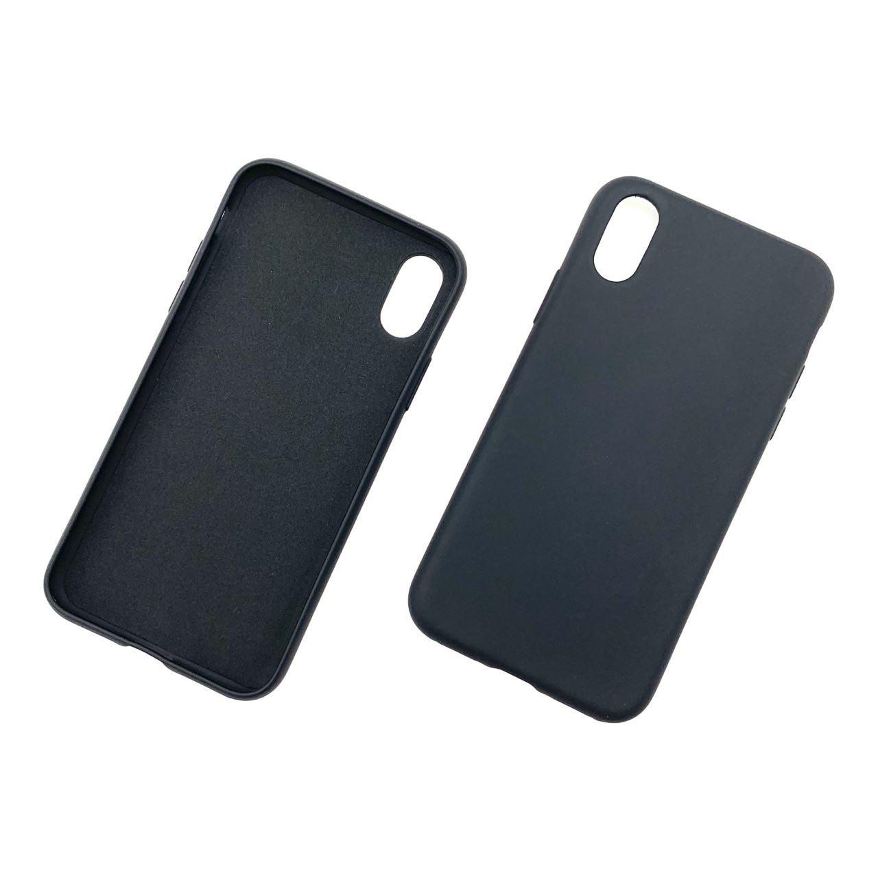 Чехол накладка для APPLE iPhone X, XS, силикон, цвет черный.