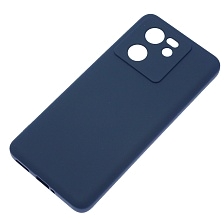 Чехол накладка Silicon Cover для XIAOMI 13T, XIAOMI 13T Pro, защита камеры, силикон, бархат, цвет темно синий