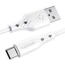 Кабель BOROFONE BX48 USB Type C, 3A, длина 1 метр, цвет белый