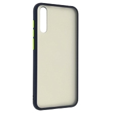 Чехол накладка SKIN SHELL для HUAWEI Honor 30i (LRA-LX1), Y8p (AQM-LX1), P Smart S (2020), силикон, пластик, цвет окантовки темно синий