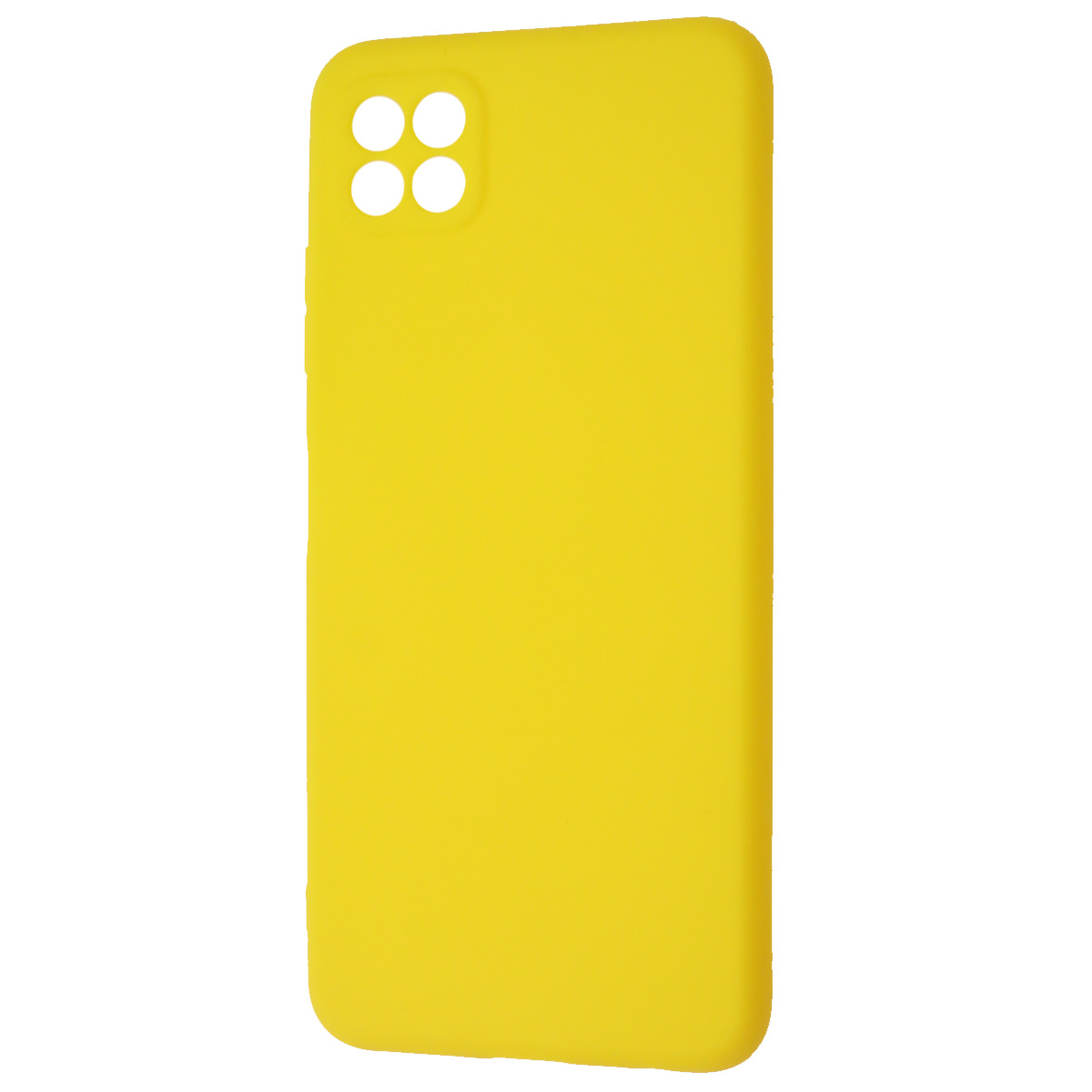 Чехол накладка SOFT TOUCH для SAMSUNG Galaxy A22s 5G (SM-A226B), защита камеры, силикон, матовый, цвет желтый