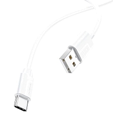 Кабель BOROFONE BX55 Harmony USB Type С, 3A, длина 1 метр, цвет белый