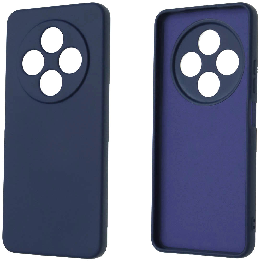 Чехол накладка NANO для XIAOMI Redmi 14C, POCO C75, силикон, бархат, цвет темно синий