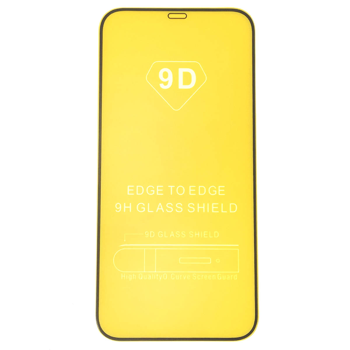 Защитное стекло 9D для APPLE iPhone 12 Pro Max (6.7"), цвет окантовки черный
